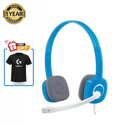 Logitech H150 Headphone (Dual port) Sky Blue